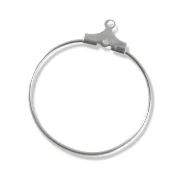 

Ot1512 ring without lock earring base, 0,7*20mm, pack/20 PCs, 'Astra' (Silver)