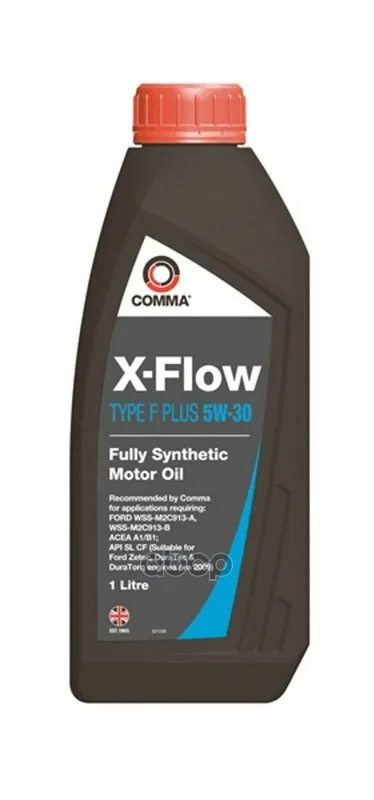COMMA Масло Моторное Синт Comma X-Flow Type F Plus 5w30 1л Acea A1/B1, Api Sl/Cf, Ford Wss-M2c913-B Xffp1l