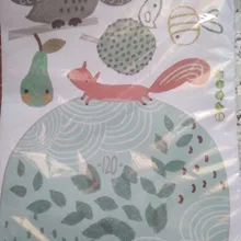 Mural Decals Wallpaper Decor Height-Measure Animal-Trees Nursery Forest Creative Nordic Modern