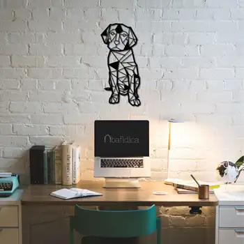 

Металлический декор стен Dog Labrador 50x24 cm дизайн интерьера домашнего
