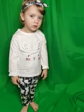 Conjunto de ropa para niñas pequeñas, Tops de manga larga con letras para recién nacidos, pantalones informales con estampado, diadema, trajes para niños pequeños