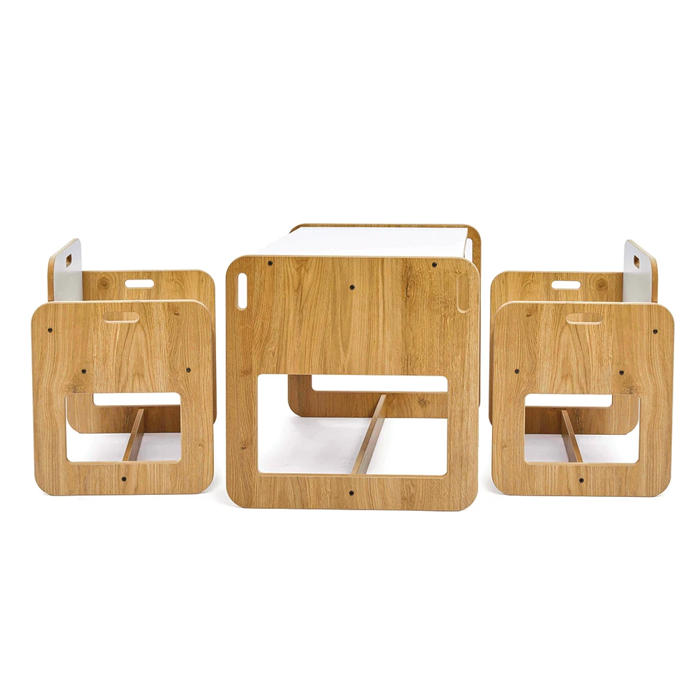 US $254.99 24 Age Montessori Table and Chair Set Wooden Study Table Toddler Activity Desk Children Table Kids Furniture Chair for Babies