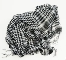 Bufandas militares táctico árabe de 100x100cm para senderismo al aire libre, bufanda con diseño desértico del ejército, pañuelo con borla para hombres y mujeres