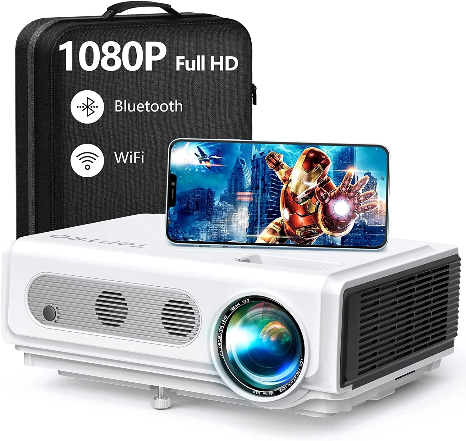 Wifi Projector Bluetooth Full Hd 1080p Toptro 7900 Lumens 1080p Projector Supports 4k And Zoom Function 300 Contrast 1 Led Projector Home Theater For Iphone Android Pc Ps5 Toptro Camcorder Tr X1 X2 Tr21 Wifi Projector Bluetooth Full Hd 1080p Toptro 7900 Lumens 1080p Projector Supports 4k And Zoom Function 300 Contrast 1 Led Projector Home Theater For Iphone Android Pc Ps5 Toptro Camcorder Tr X1 X2 Tr21