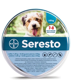 

SERESTO PERROS DE MENOS DE 8 KG. COLLAR ANTIPARASITARIO.