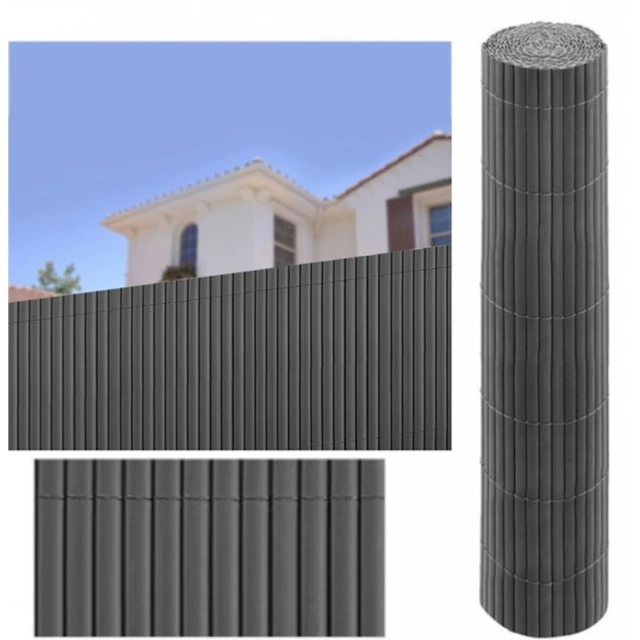 Comercial Candela, Cañizo PVC Jardin Ocultacion, Lama De 11 Mm Y Doble Cara