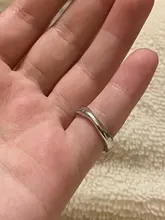 Anillo abierto de 100% Plata de Ley 925 para mujer, diseño de onda Irregular minimalista, joyería de Color dorado, bisutería de cumpleaños