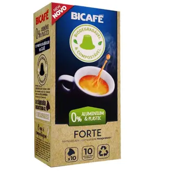 

Coffee Forte Bicafé Biodegradable 10 capsules compatible with Nespresso
