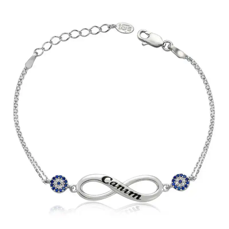 

Silver Infinity Dear Printed Womens Bracelet