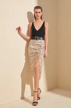 

Trendyol Drape Detail Polka Dot Skirt TPRSS20ET0134