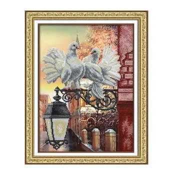 

B1453 set for embroidery with beads 'паутинка' 'golubki', 28*38 cm