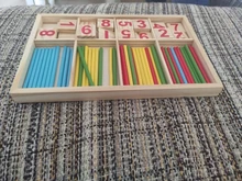 Palos de conteo de bambú coloridos, juguete de matemáticas Montessori, ayuda para enseñanza, varilla de conteo, juguete para aprender matemáticas GYH