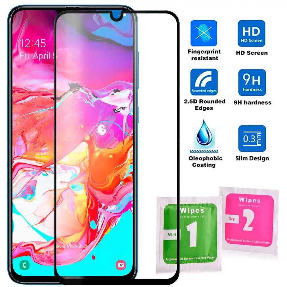 Закаленное стекло для Samsung Galaxy A70 9D 9H 0 3 мм Защитная пленка экрана передняя