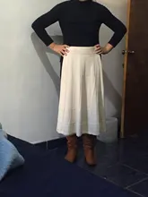 Black Skirts Elegant Spring A-Line Streetwear Midi High-Waist Fashion Casual Women Saia