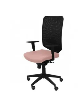 

OFFICE CHAIR MODEL OSSA BLACK FABRIC BALI PALE PINK