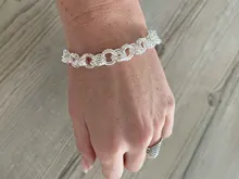 Los hombres y las mujeres de la pulsera de la plata esterlina 925 dije plateado a la moda pulsera regalo de la joyería