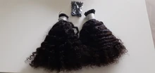 Curly Human Hair Microlinks-Extensions Afro Kinky Brazilian Natural Women I-Tip 3C 3B