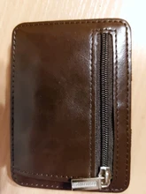 Cartera mágica de cuero para hombre, cartera pequeña con bolsillo para monedas, monedero, tarjetero, Clip para dinero en efectivo, 2021