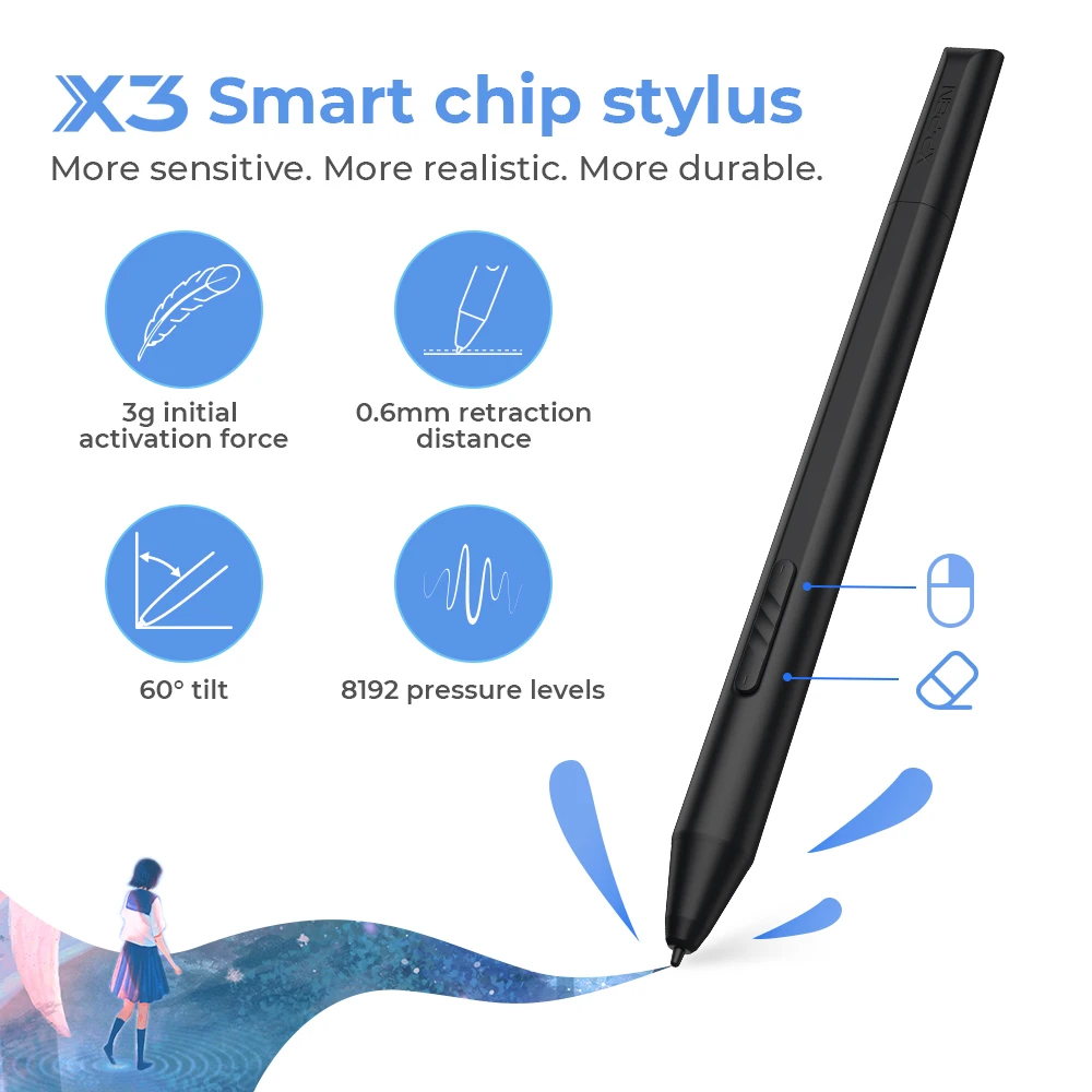 XPPen Artist Series Pen Display (2nd Gen) Artist 10 12 16 Inch Graphic Tablet Monitor with X3 Stylus Support Windows Mac Android 2