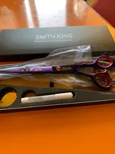 7 〞-Tijeras/Tijeras profesionales de peluquería, 7 pulgadas, láser, tijeras para cortar Cable, hoja dentada fina, diseño antideslizante