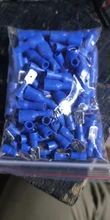 6,3mm azul mujer/hombre Spade eléctrico aislado conectores de virola