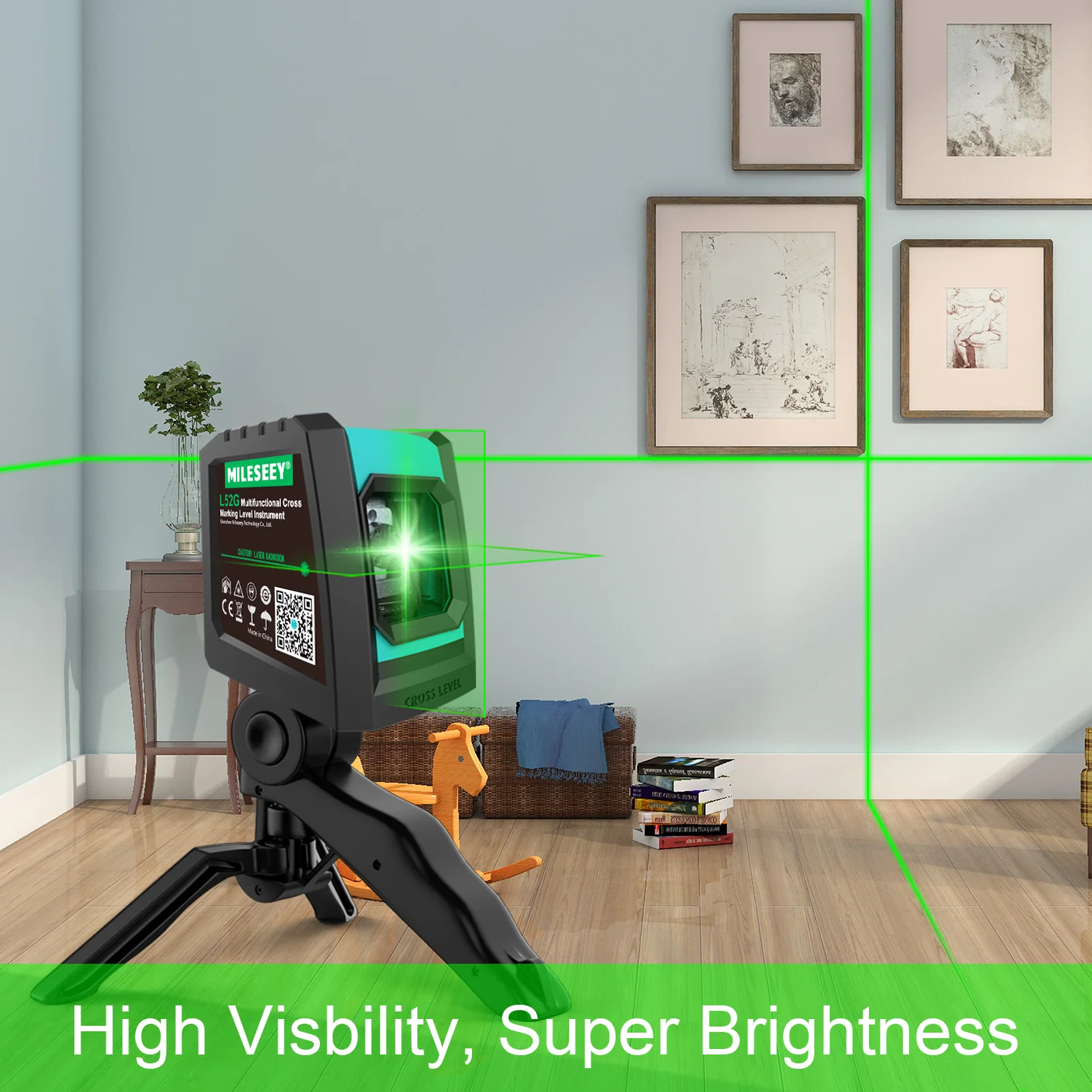 Mileseey Laser Level 2/5/12 Lines 3D Red/Green Rechargeable Gauge Self-Leveling Vertical Cross Leveling With Tripod For Home laser level,level gauge,laser level tripod