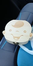 Caja de madera para conservar los dientes de la leche de los bebés, caja de almacenamiento de madera maciza, organizador para recién nacidos, regalo #20