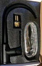 Faucet-Mixer Kitchen-Faucets Single-Holder Brass Black 360-Rotate Swivel Tap-7115