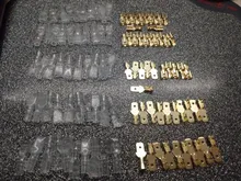 Spade Connector Crimp-Terminals AWG Suitable-For 22-16 Male 100pcs/25set