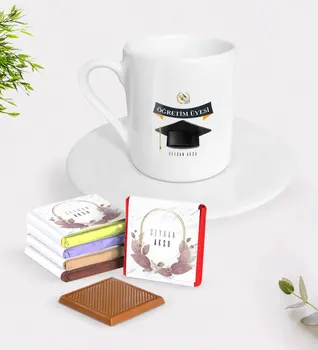 

Personalized Lecturer Turkish coffee Cup and Chocolate Gift Seti-1