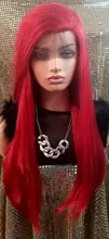 Wig Hair-Wigs Baby-Hair Lace-Front Natural Synthetic X-TRESS Red-Color Straight Free-Part