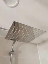 EVERSO-Cabezal de ducha de lluvia de acero inoxidable, ultrafino, acabado cromado, redondo y cuadrado, 12/10/8/6/4 pulgadas