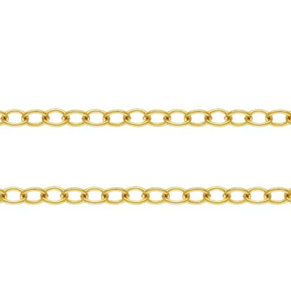 

14K Gold Filled Bulk Oval Cable Chain for Necklace Bracelet Unfinished Chain Footage 3.28ft(about 1m)