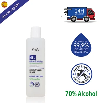 GEL HIDROALCOHOLICO hands 250 ML / 70% ALCOHOL disinfectant-ANTISEPTICO-cleaning hands-on ALCOHOL and ALOE VERA hands
