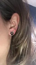 Stud-Earrings Fine-Jewelry Hearts Women Silver BAMOER 100%925-Sterling-Silver for Small