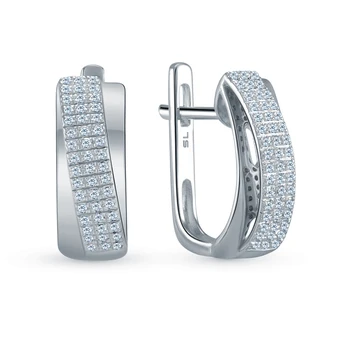 

Gold earrings with diamonds sunlight sample 585