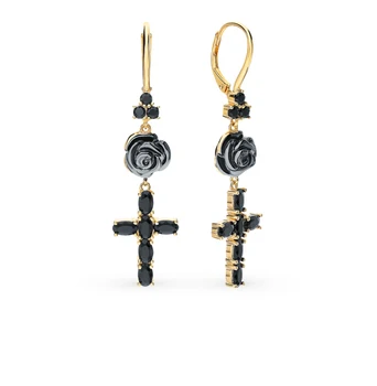 

Silver earrings with cubic zirconia sunlight sample 925