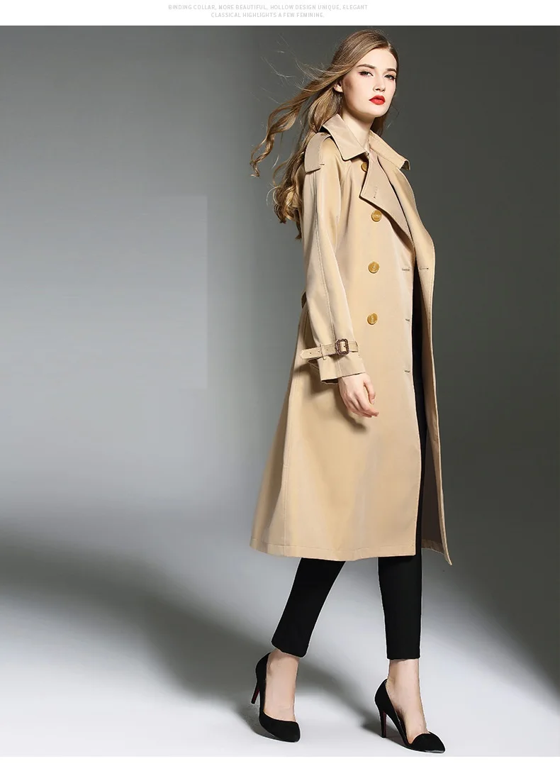 Obrix 8 Trendy Streetwear Female Trench Classical