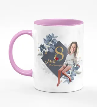 

Personalized 8 March International Women's Day Cartoon Pink Mug Cup-19