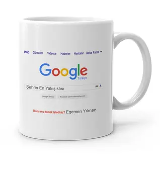 

Personalized Custom Google Town Yakışıklısı White Mug Cup-1