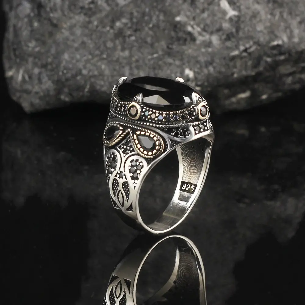 Silver Charm Ring With Jarkan Stone (Size-10/12/13) - Jewel Cosmos
