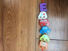 75 piezas de madera de tráfico urbano número de carta de cuerda juego juguete educativo tomando roscado cuentas juguetes para los niños