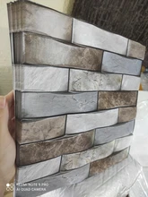 3D Wallpaper Stickers Brick-Stone-Pattern Self-Adhesive Living-Room Waterproof Bathroom
