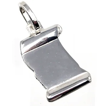 

Silver Plate 925 Sterling m parchment 19mm. [AB5607GR] -Customizable-RECORDING INCLUDED IN THE PRICE