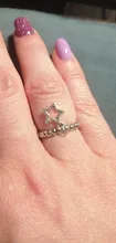 Anillo elástico con colgante redondo de corazón de Metal para mujer y niña, anillos de plata de Color de cuenta, joyería sencilla para dedos