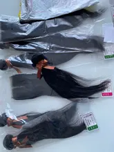 Mechones de pelo liso brasileño con cierre, cabello humano Remy de 30 pulgadas, Color Natural, 3 mechones