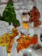 Roar-guirnalda de banderines de dinosaurio para fiesta, Decoración de Pastel de decoración, hojas de palma, jungla, fiesta de dinosaurios