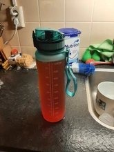 ZOMAKE botella de agua motivadora de 32oz con marcador de tiempo y cadena, jarra de agua a prueba de fugas sin BPA para Fitness, gimnasio y deporte al aire libre