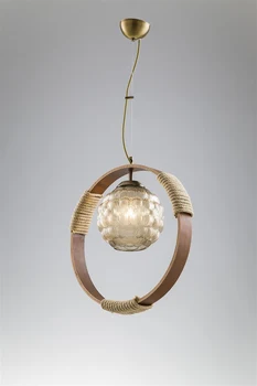 

AVONNI AV-1627-KK Chrome Plated Pendant, E27, Metal, Wooden, 45x