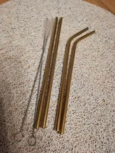 304-Stainless-Steel Straws Cleaner Party-Bar-Accessory Metal Colorful Reusable Bent 